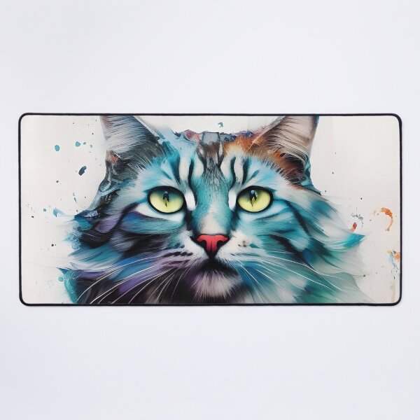 Item preview, Ice Cat Portrait #1 designed and sold by mrbribe.