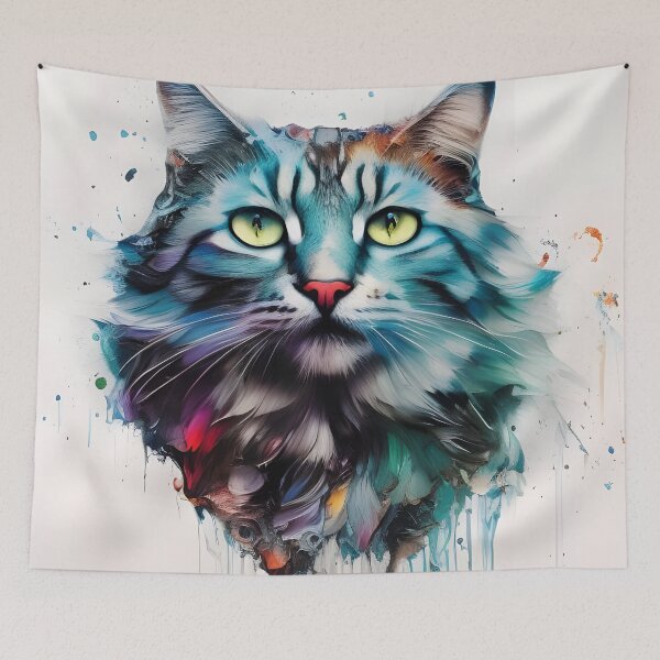 Item preview, Ice Cat Portrait #1 designed and sold by mrbribe.