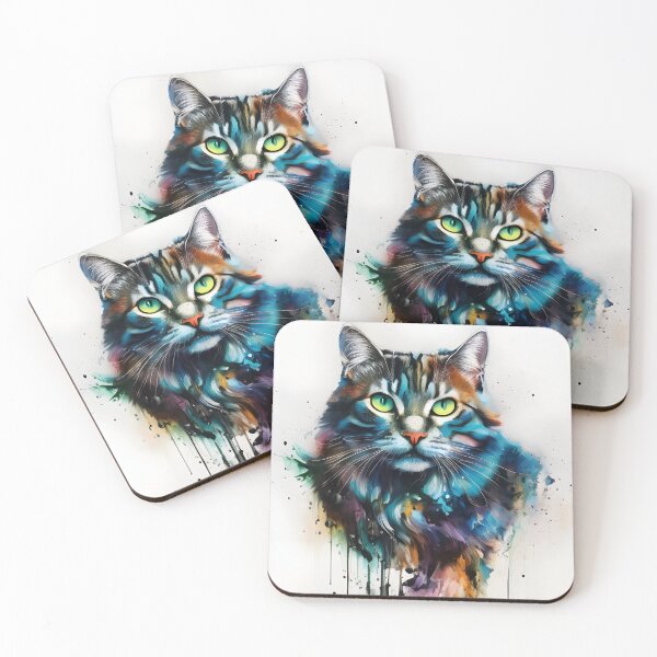Item preview, Ice Cat Portrait #2 designed and sold by mrbribe.