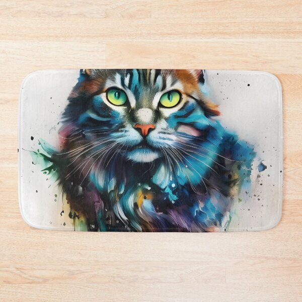 Item preview, Ice Cat Portrait #2 designed and sold by mrbribe.