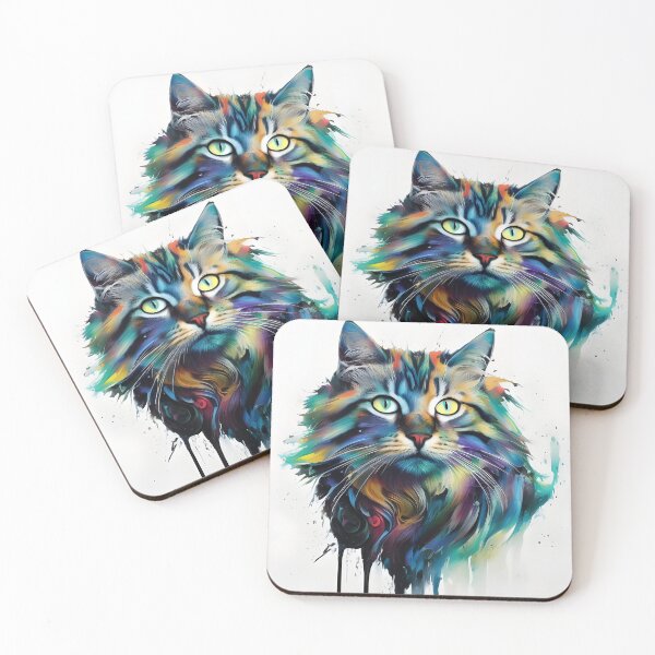 Item preview, Ice Cat Portrait #3 designed and sold by mrbribe.