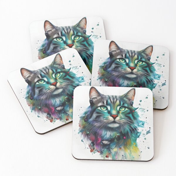 Item preview, Ice Cat Portrait #5 designed and sold by mrbribe.