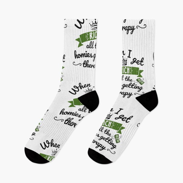 Item preview, When I Get Rich All The Homies Getting Therapy, Doodle, Funny Phrase Grunge  designed and sold by Mimielitas-Shop.