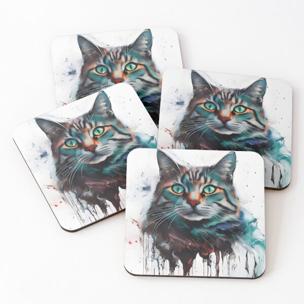 Item preview, Ice Cat Portrait #6 designed and sold by mrbribe.