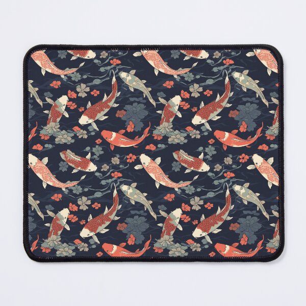 Item preview, Japanese koi carp pond tiling paper designed and sold by paulstamp.