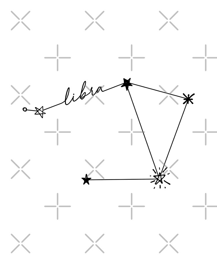 Libra Constellation Drawing Sticker Ipad Case Skin By Aterkaderk Redbubble