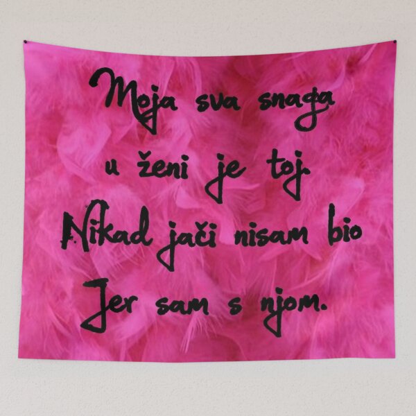 Item preview, Lyrics - Moja sva snaga u ženi je toj, nikad jači nisam bio jer sam s njom (Šal) designed and sold by Marija Barisic.