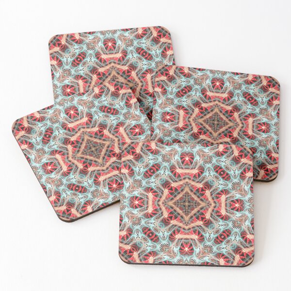 Item preview, blue lace circle on red cross designed and sold by effervescence.