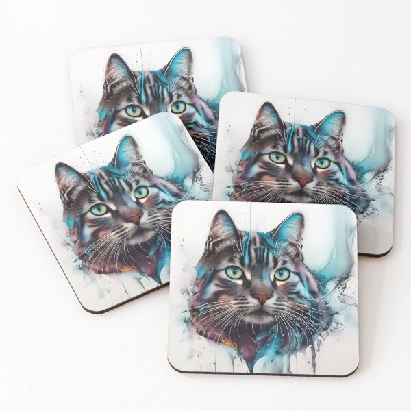 Item preview, Ice Cat Portrait #10 designed and sold by mrbribe.
