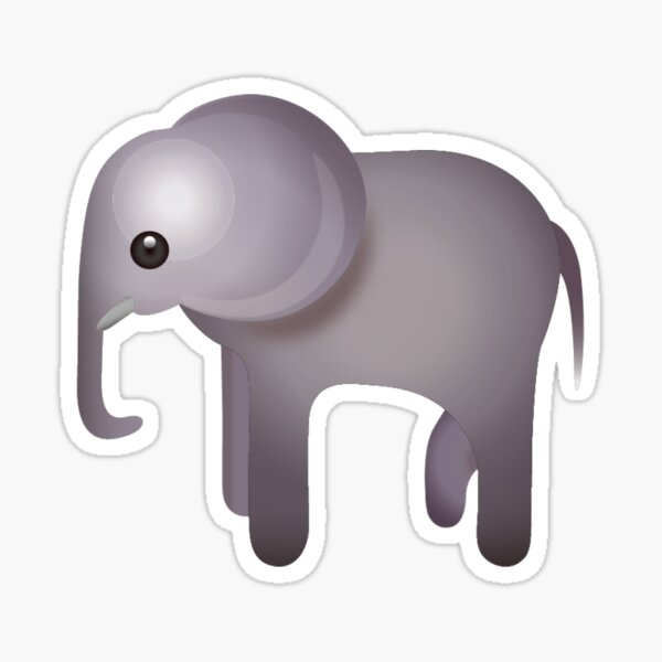 "elephant emoji" Sticker for Sale by Gaell Redbubble