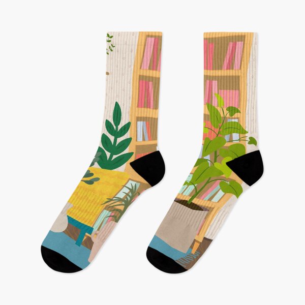 Item preview, Library and plants illustration  designed and sold by Kimchi-style-.