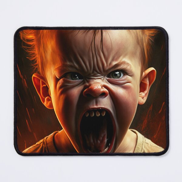 Item preview, Funny screaming kid art designed and sold by Simone Davino.