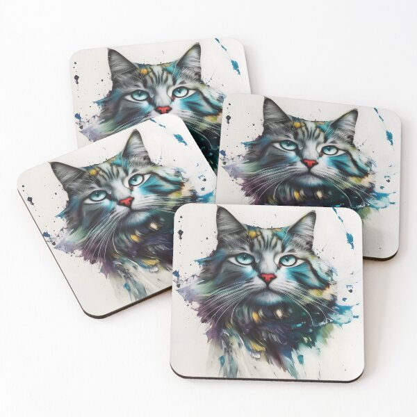 Item preview, Ice Cat Portrait #16 designed and sold by mrbribe.