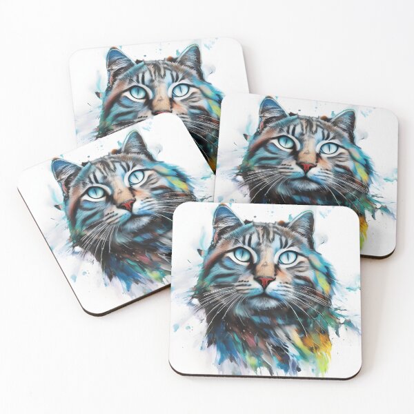 Item preview, Ice Cat Portrait #17 designed and sold by mrbribe.