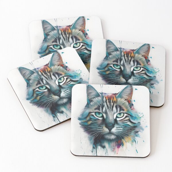 Item preview, Ice Cat Portrait #19 designed and sold by mrbribe.