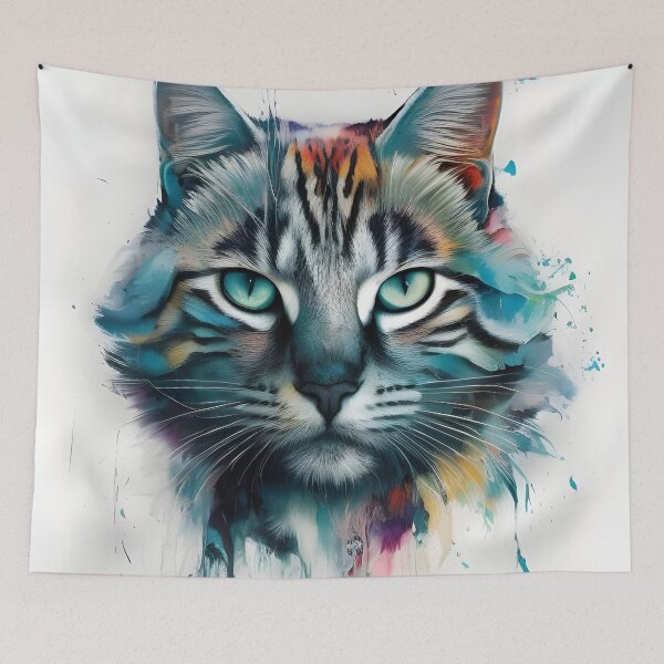 Item preview, Ice Cat Portrait #19 designed and sold by mrbribe.