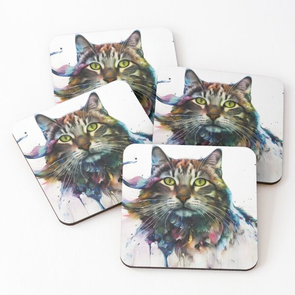 Item preview, Ice Cat Portrait #20 designed and sold by mrbribe.