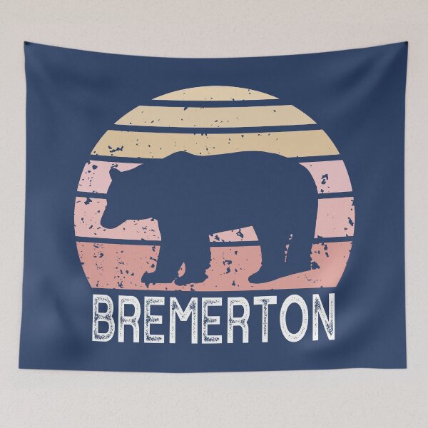 Item preview, Bremerton Washington Retro Bear designed and sold by Esskay Designs.