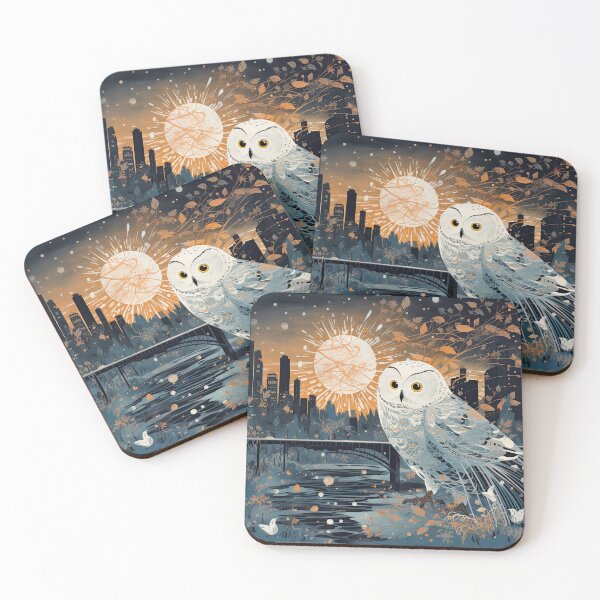 Item preview, Snowy owl at sunrise designed and sold by snowyowls.