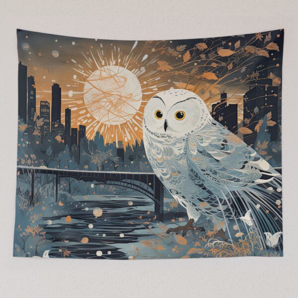 Item preview, Snowy owl at sunrise designed and sold by snowyowls.