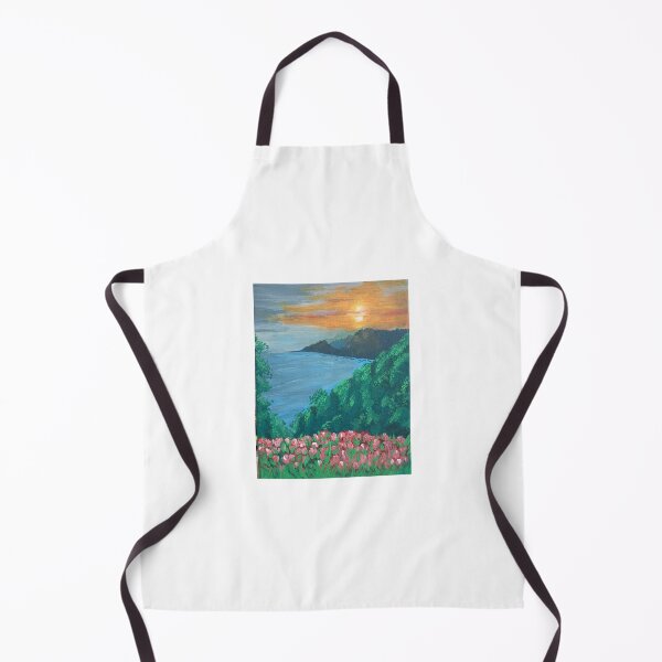 Item preview, Waterfront Landscape painting designed and sold by GabiVrnArt.