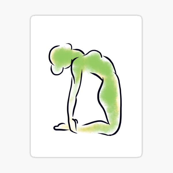 Camel Yoga Pose Sticker