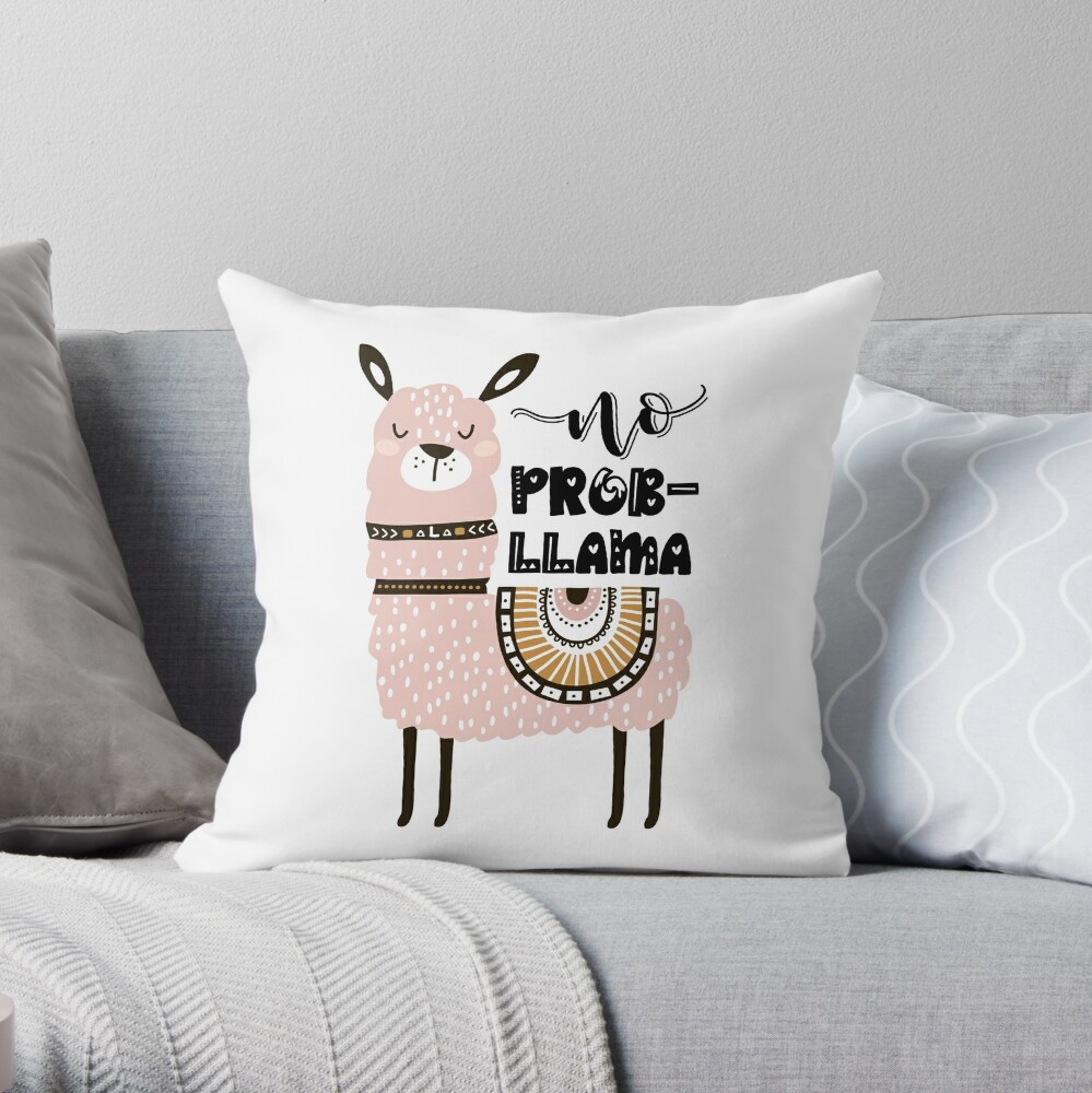 llama throw pillow