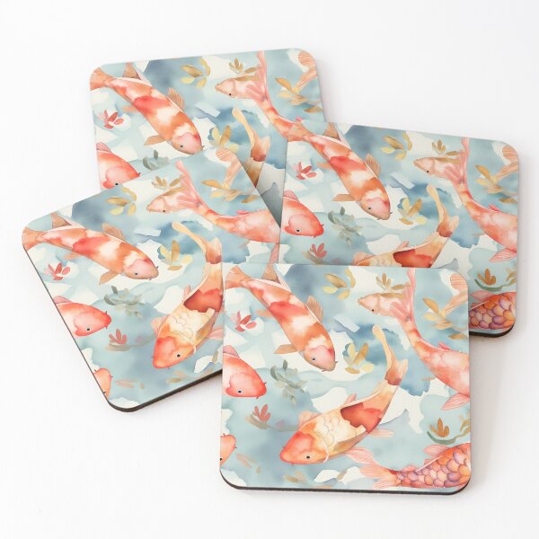Item preview, Koi fish pattern, red and blue designed and sold by Kenneth Heiss.