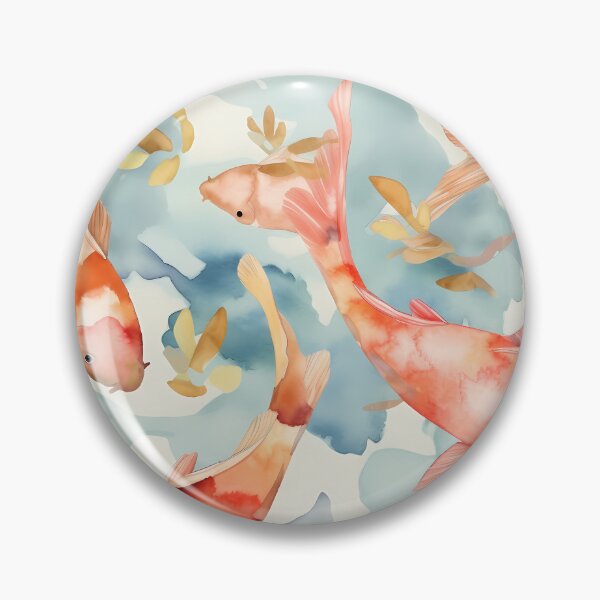 Item preview, Koi fish pattern, red and blue designed and sold by Kenneth Heiss.