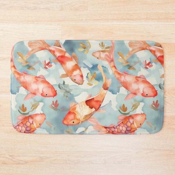 Item preview, Koi fish pattern, red and blue designed and sold by Kenneth Heiss.