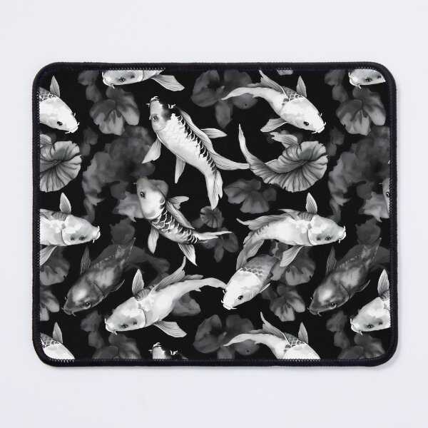 Item preview, Koi fish pattern, black and white designed and sold by Kenneth Heiss.
