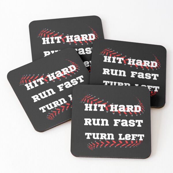 Item preview, Hit Hard Run Fast Turn Left Funny Baseball Player  designed and sold by Clouth Clothing  ⭐⭐⭐⭐⭐.