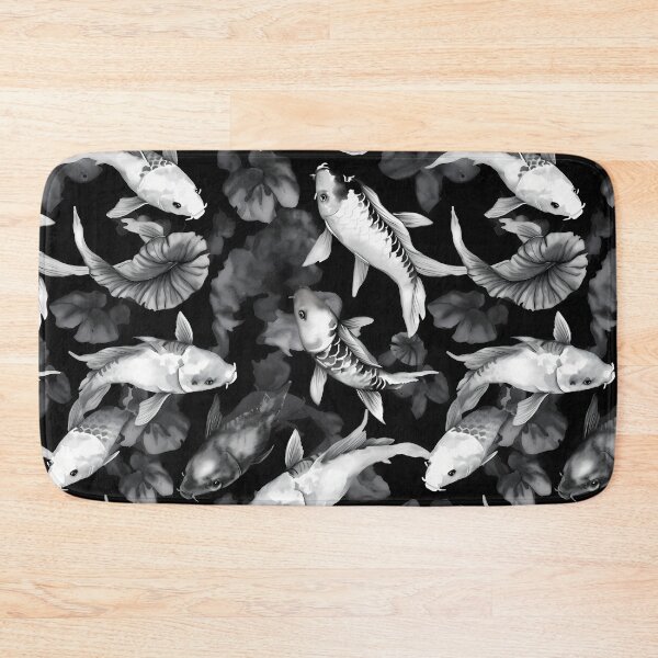 Item preview, Koi fish pattern, black and white designed and sold by Kenneth Heiss.