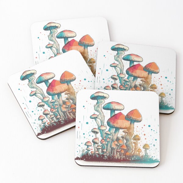Item preview, Mushrooms growing together designed and sold by ArtificialFungi.