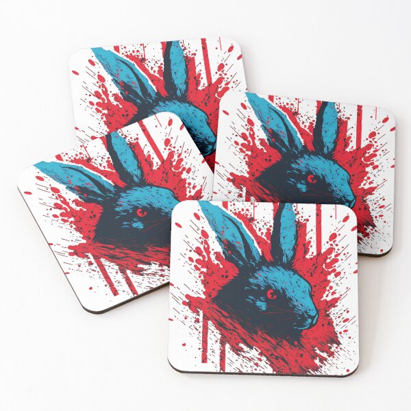 Item preview, Incroyable Blue Bunny Red Splatter classique designed and sold by ichauodu.