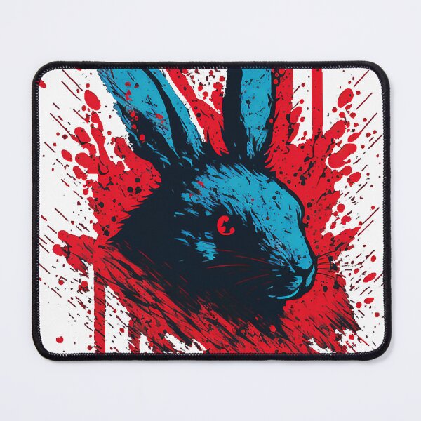Item preview, Incroyable Blue Bunny Red Splatter classique designed and sold by ichauodu.