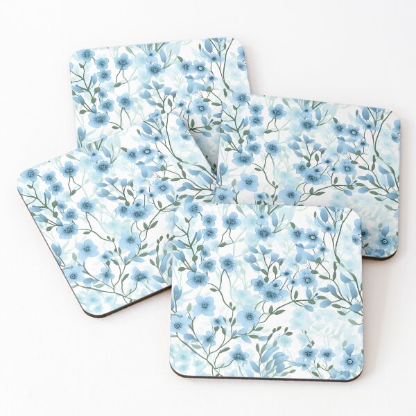 Item preview, Beautiful blue flower pattern tile designed and sold by Kenneth Heiss.