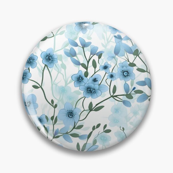 Item preview, Beautiful blue flower pattern tile designed and sold by Kenneth Heiss.