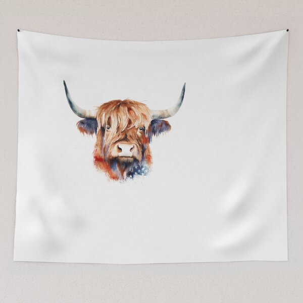 Item preview, Patriotic highland cow designed and sold by hjstudioo.
