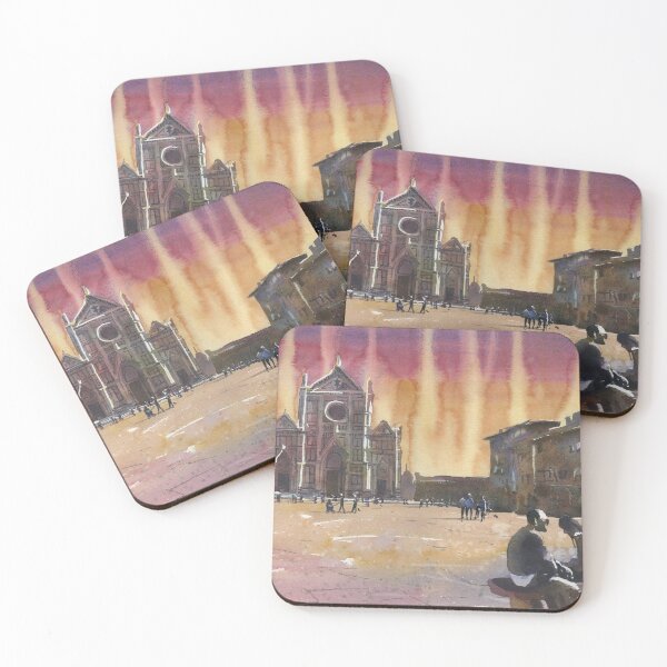 Item preview, Painting of Florence, Italy church at sunset.  designed and sold by rfoxphoto.
