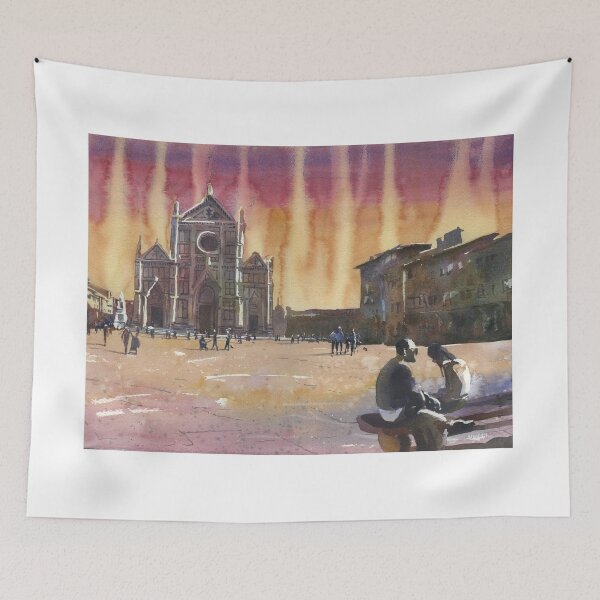 Item preview, Painting of Florence, Italy church at sunset.  designed and sold by rfoxphoto.