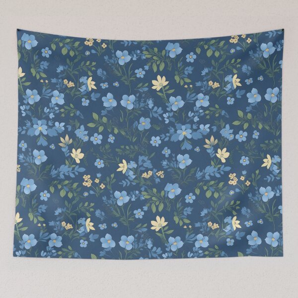 Item preview, Beautiful blue flower pattern tile designed and sold by Kenneth Heiss.