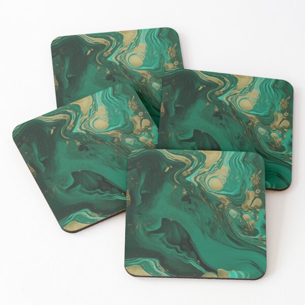 Item preview, Green and turqouise seamless abstract pattern, acrylic background designed and sold by SvarunPogani.