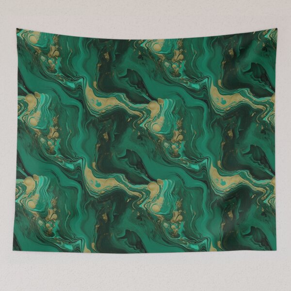 Item preview, Green and turqouise seamless abstract pattern, acrylic background designed and sold by SvarunPogani.