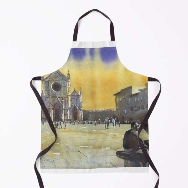 Item preview, Painting of Florence, Italy church at sunset. Church of Santa Croce designed and sold by rfoxphoto.