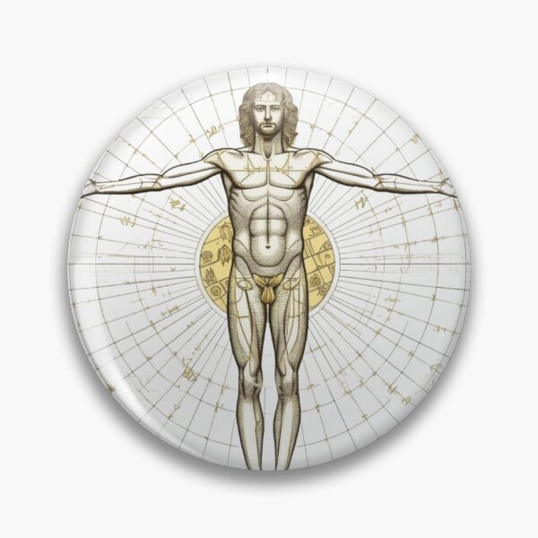 Item preview, Hombre de Vitruvio de oro designed and sold by LeafyLife.