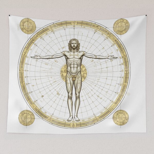 Item preview, Gold Vitruvian Man designed and sold by LeafyLife.