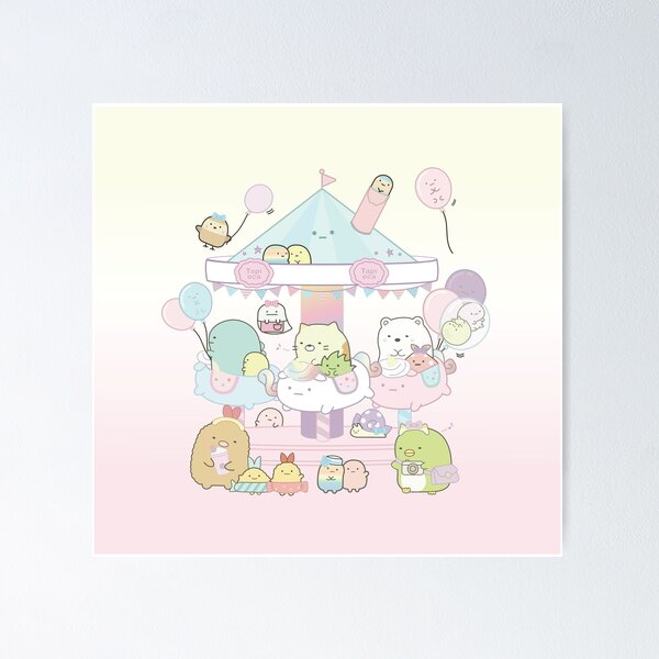 Japan San-X Sumikko Gurashi Sticker - Tapioca Park / Pink