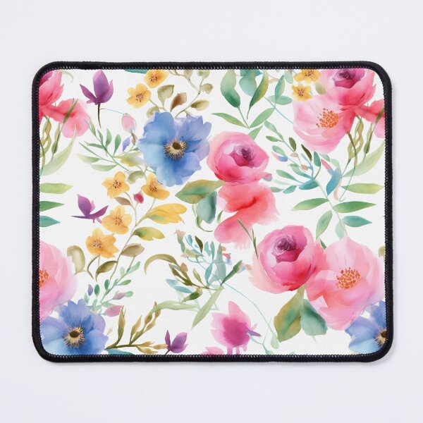 Aperçu de l'œuvre Modèle sans couture de fleurs aquarelle classique créée et vendue par heringa.