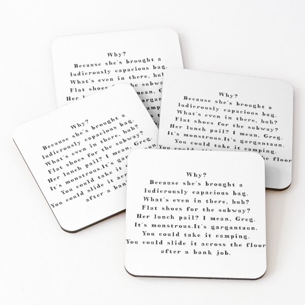Item preview, Tom Wombsgans 'ludicrously capacious bag' Succession quote print designed and sold by mikceys.